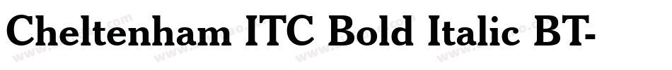 Cheltenham ITC Bold Italic BT字体转换